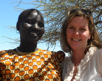 Mary of the Pokot Tribe in Kenya with Jen Todd